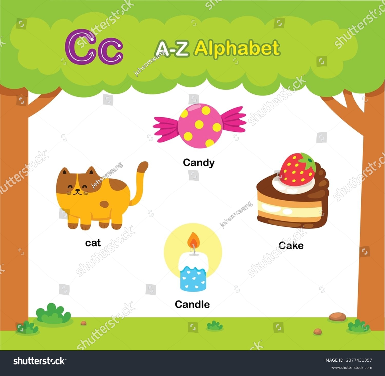 SVG of Alphabet Letter C education vocabulary illustration vector svg