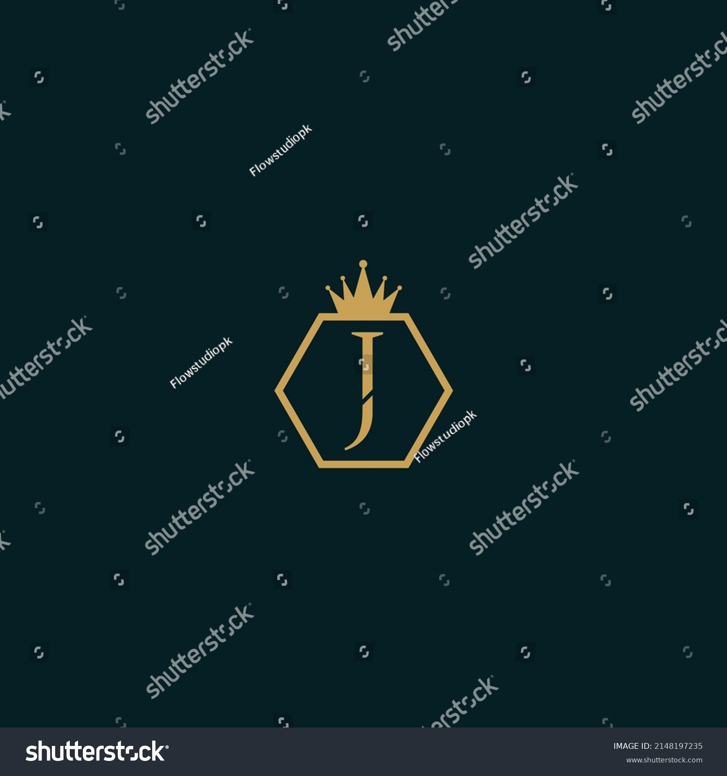 Alphabet Letter J Icon Logo Crown Stock Vector (Royalty Free ...