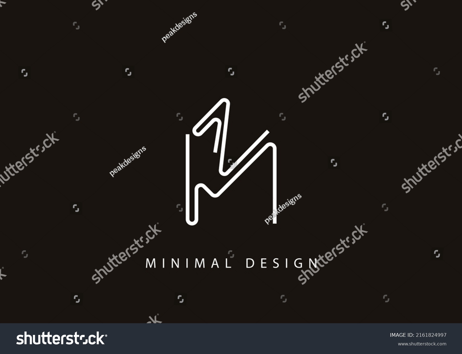 Alphabet Letter Mn Logo Design Line Stock Vector (Royalty Free ...