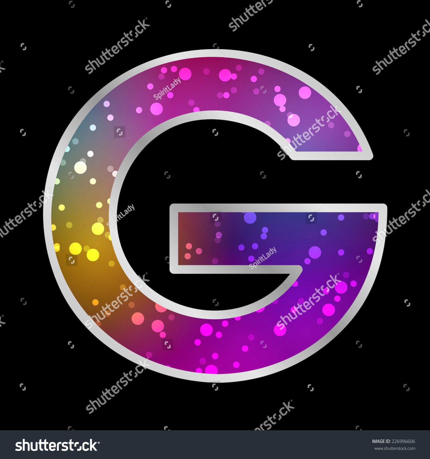 Alphabet Letter Space Universe Neon Effect Stock Vector (Royalty Free ...