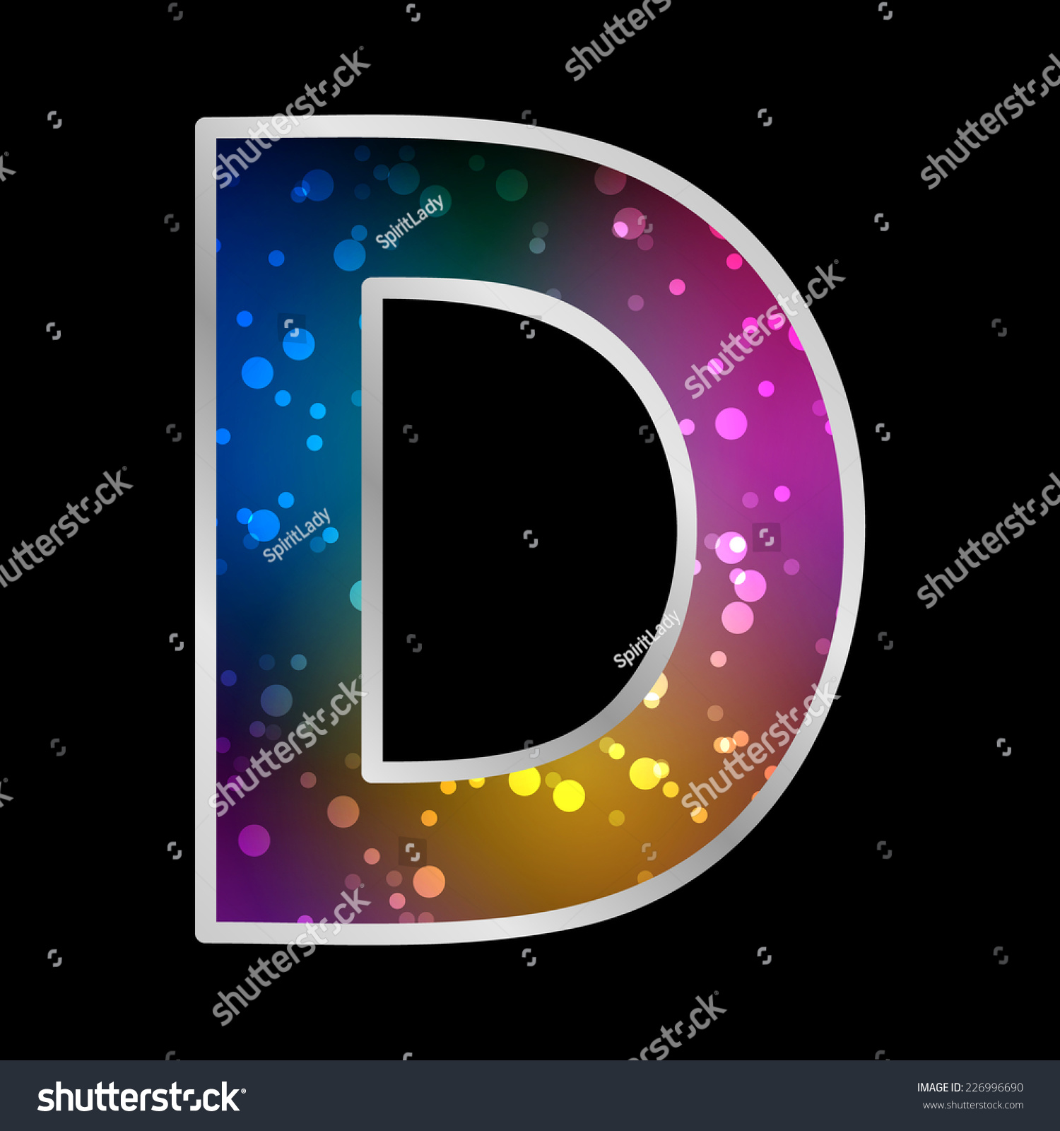 Alphabet Letter Space Universe Neon Effect Stock Vector (Royalty Free ...