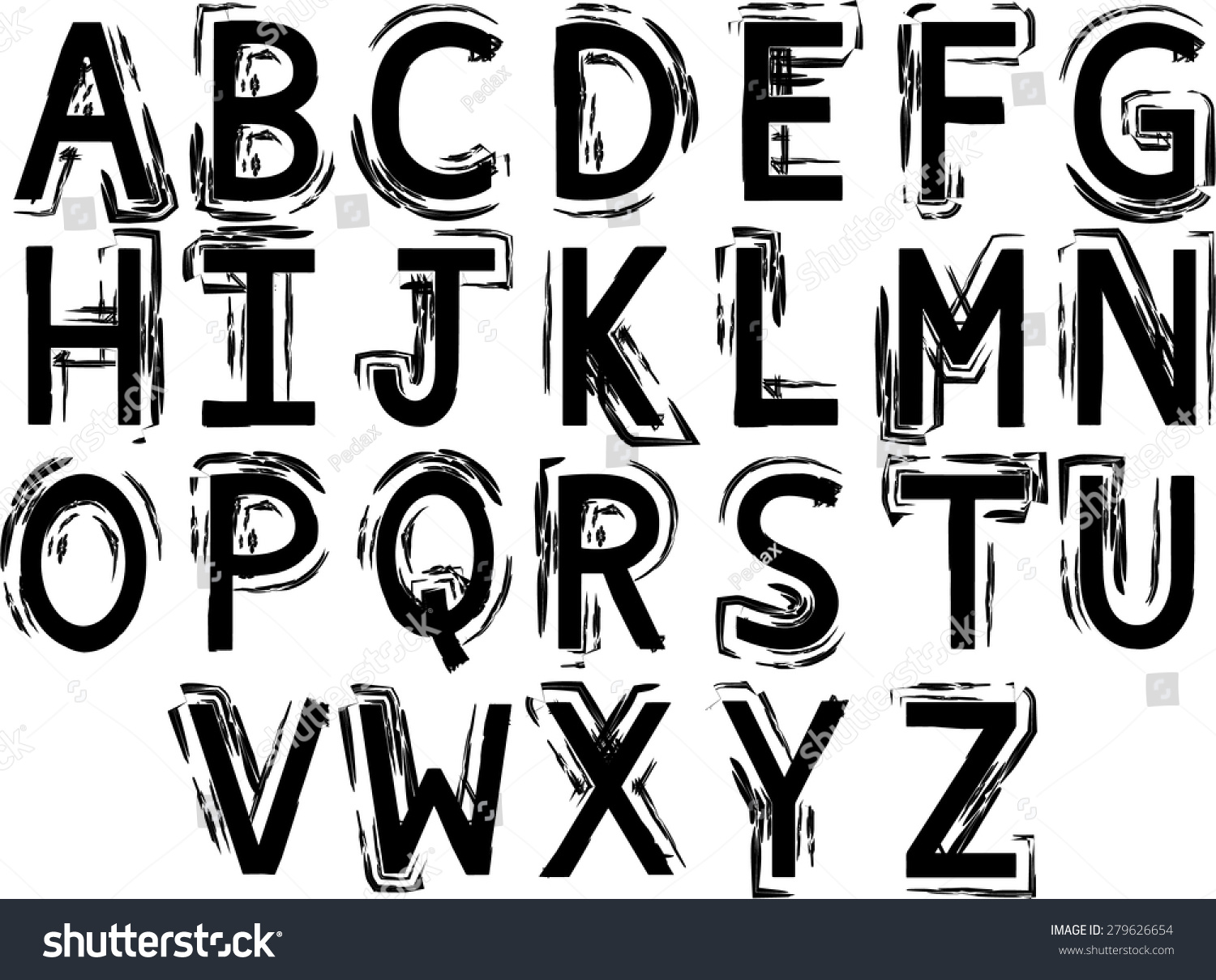 alphabet letters stock vector 279626654 shutterstock