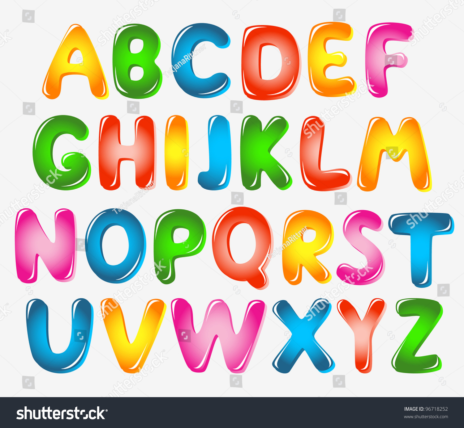 Alphabet Letters Stock Vector 96718252 - Shutterstock