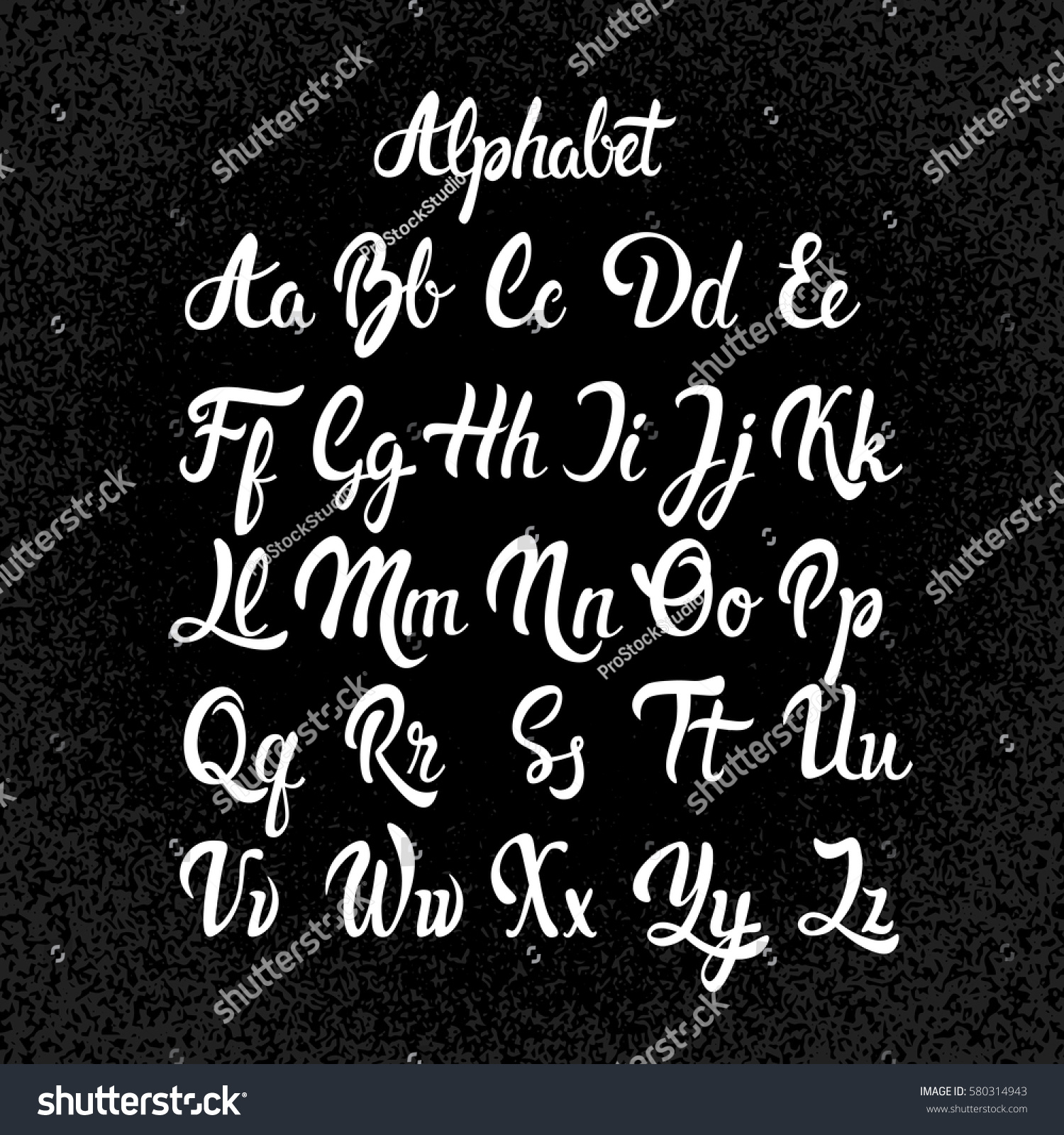 text style lettering alphabet