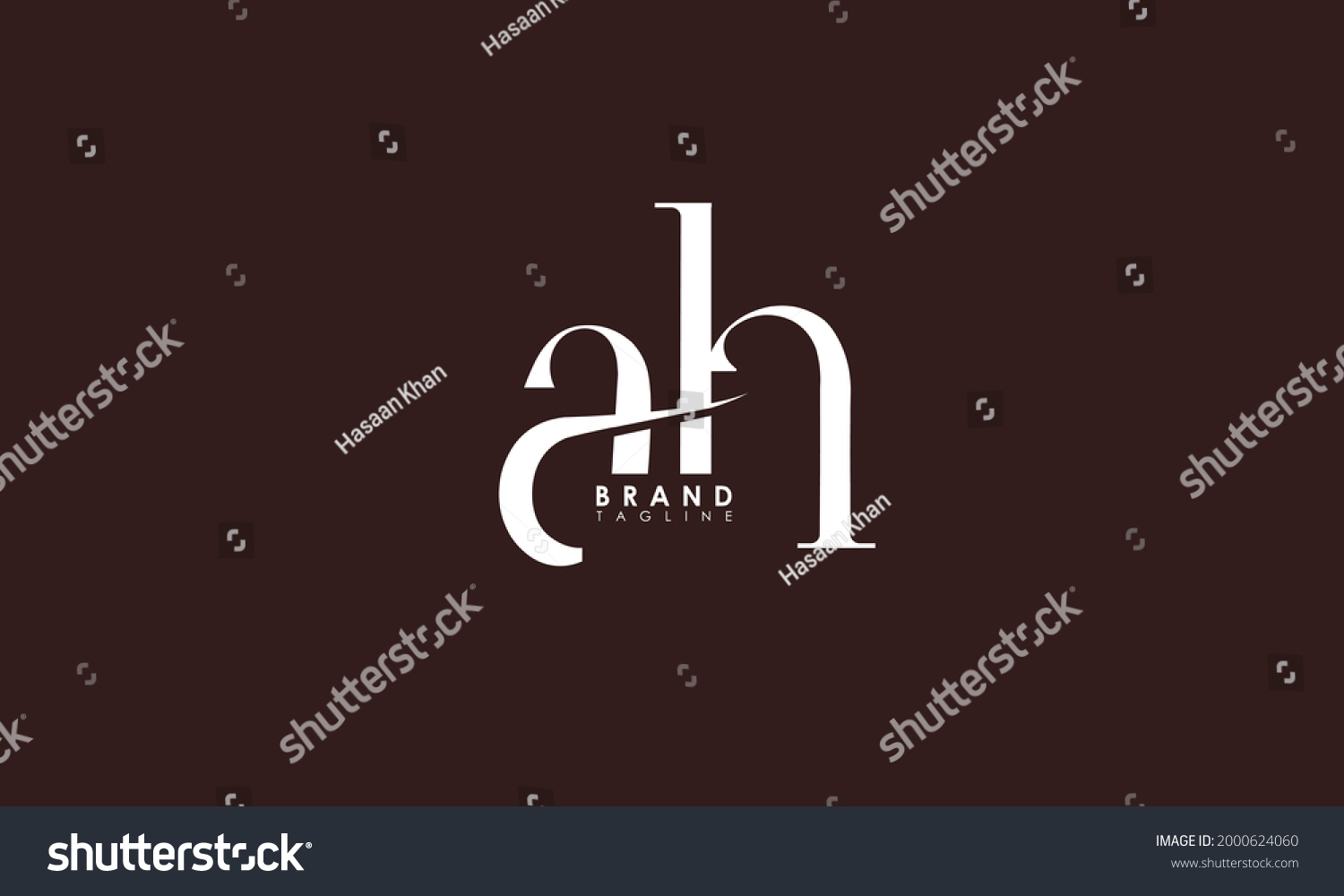 SVG of Alphabet letters Initials Monogram logo AH, HA, A and H svg