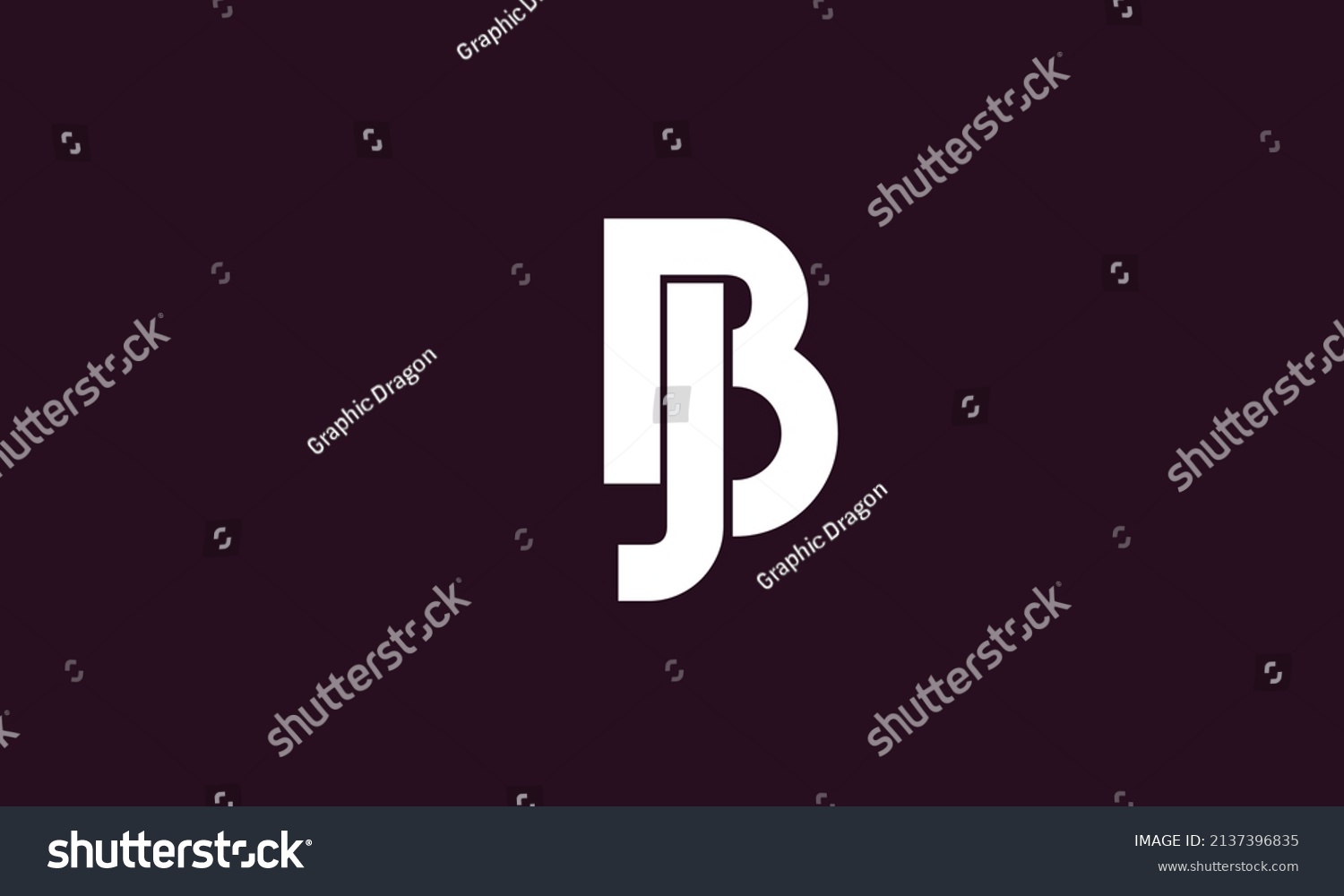 Alphabet Letters Initials Monogram Logo Bj Stock Vector (Royalty Free ...