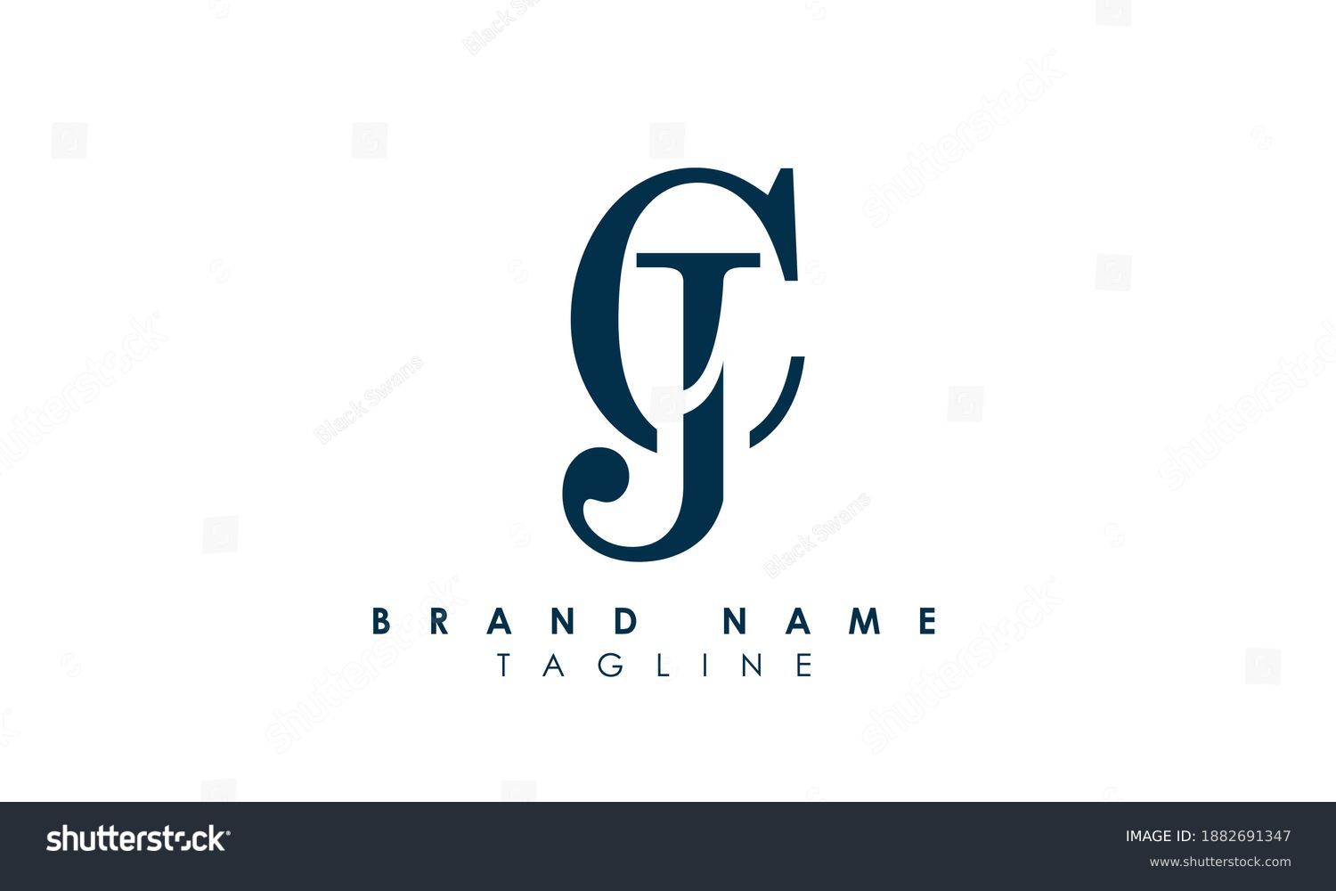 Alphabet Letters Initials Monogram Logo Cj Stock Vector (Royalty Free ...