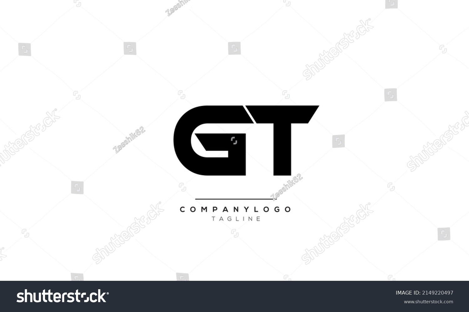 Alphabet Letters Initials Monogram Logo Gt Stock Vector (Royalty Free ...