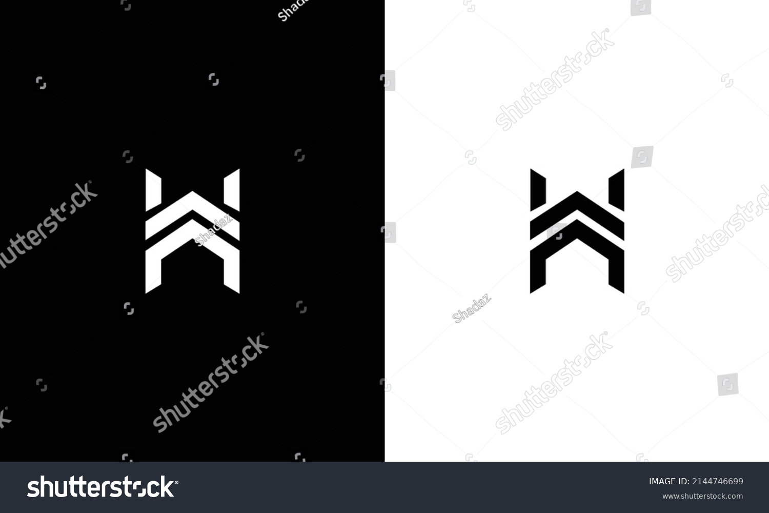 Alphabet Letters Initials Monogram Logo Hw Stock Vector (Royalty Free ...