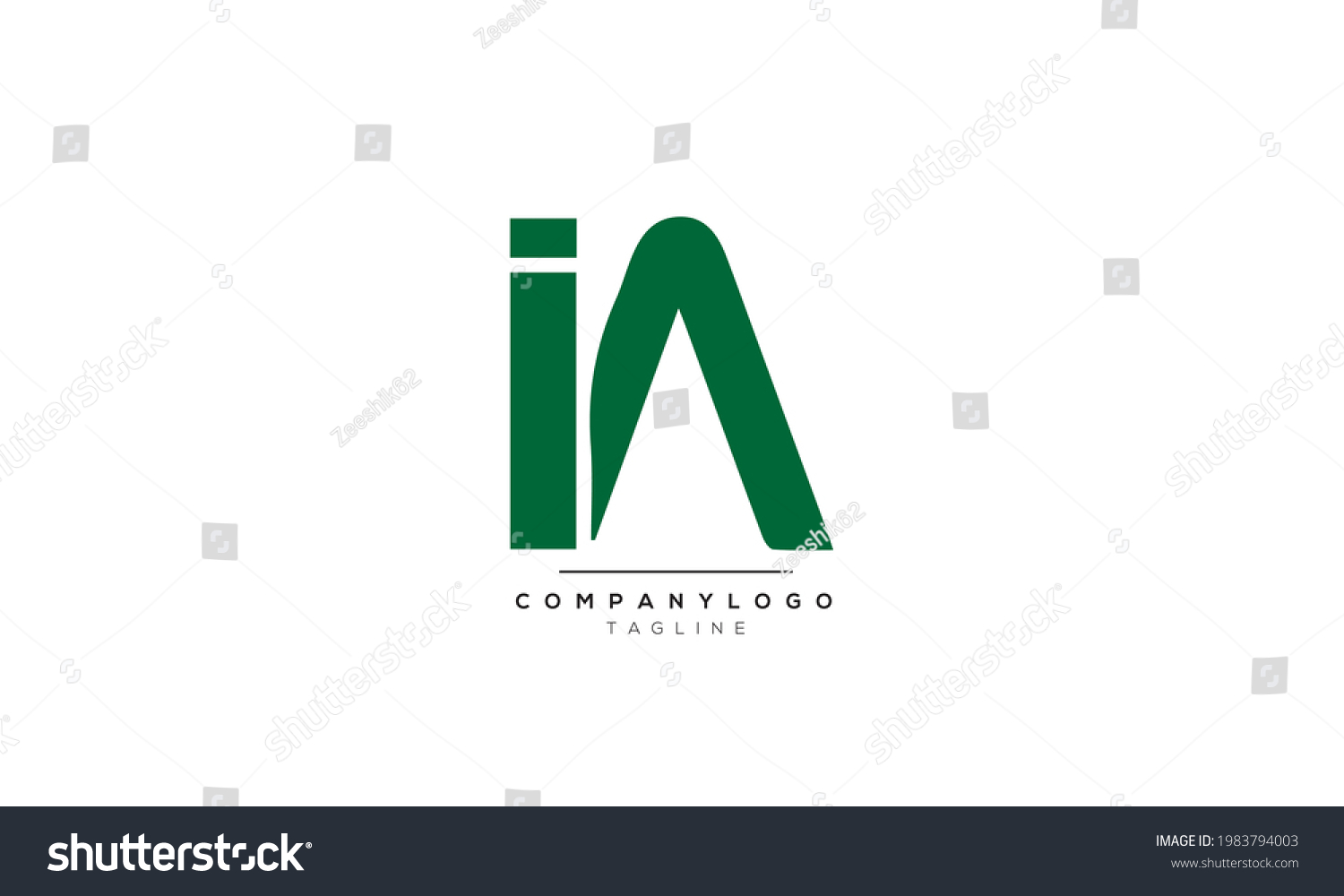 Alphabet Letters Initials Monogram Logo Ia Stock Vector (Royalty Free ...