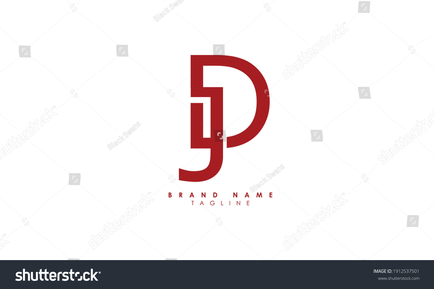 Alphabet Letters Initials Monogram Logo Jd Stock Vector (Royalty Free ...