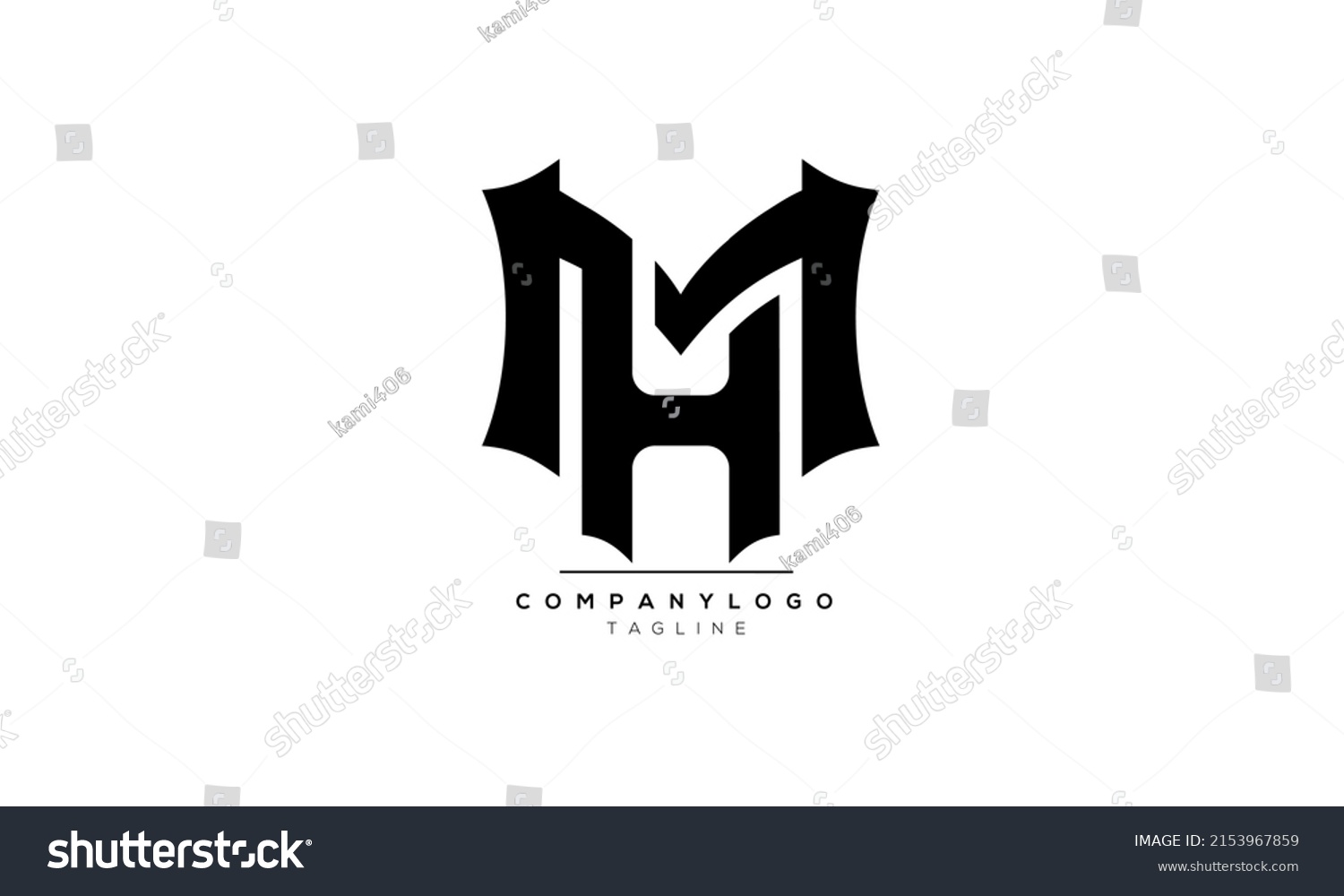 Alphabet Letters Initials Monogram Logo Mh Stock Vector (Royalty Free ...