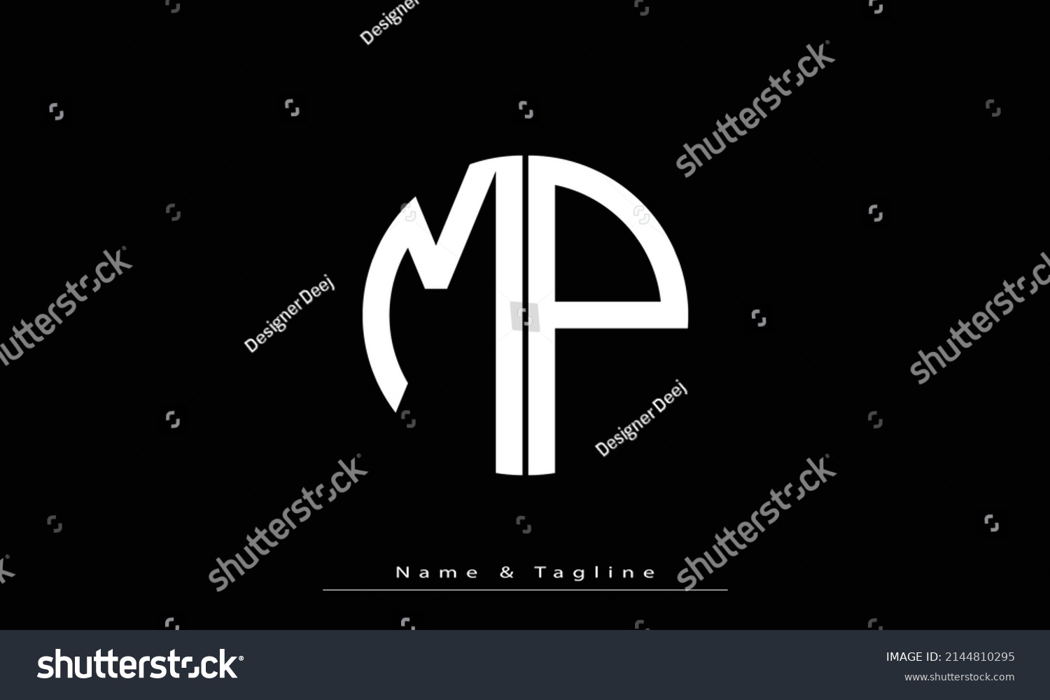 Alphabet Letters Initials Monogram Logo Mp Stock Vector (royalty Free 