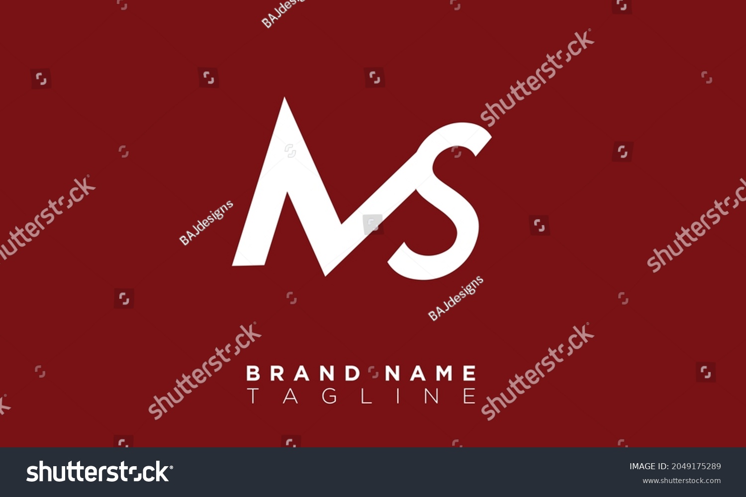 alphabet-letters-initials-monogram-logo-ms-stock-vector-royalty-free