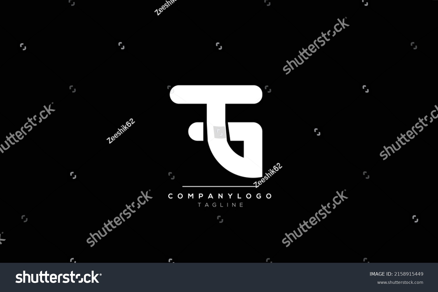 Alphabet Letters Initials Monogram Logo Tg Stock Vector (Royalty Free ...