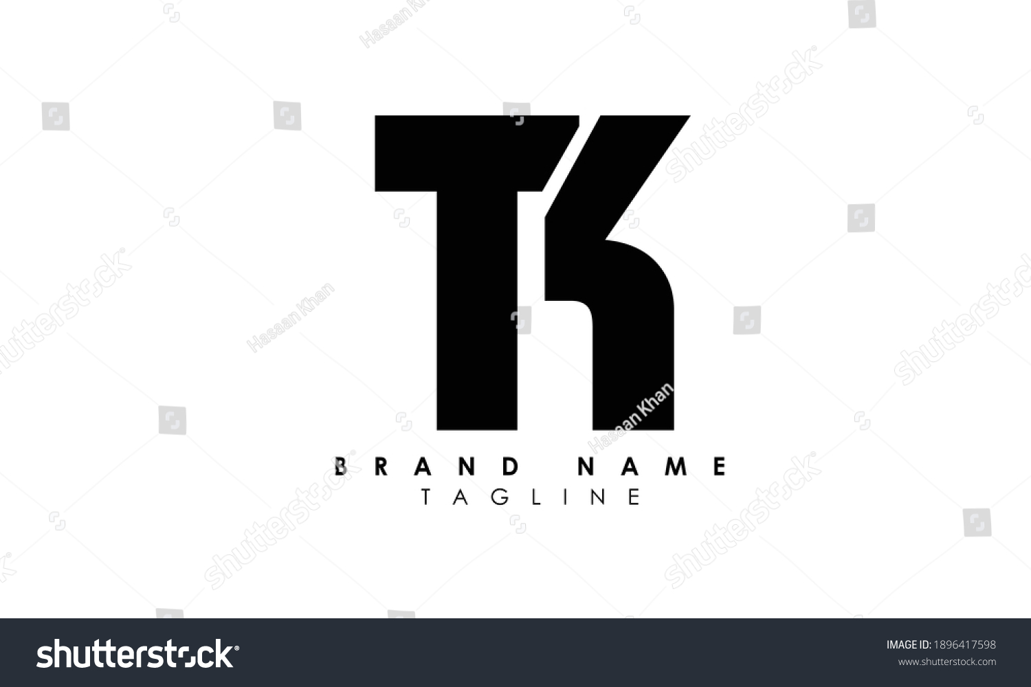 Alphabet Letters Initials Monogram Logo Tk Stock Vector Royalty Free