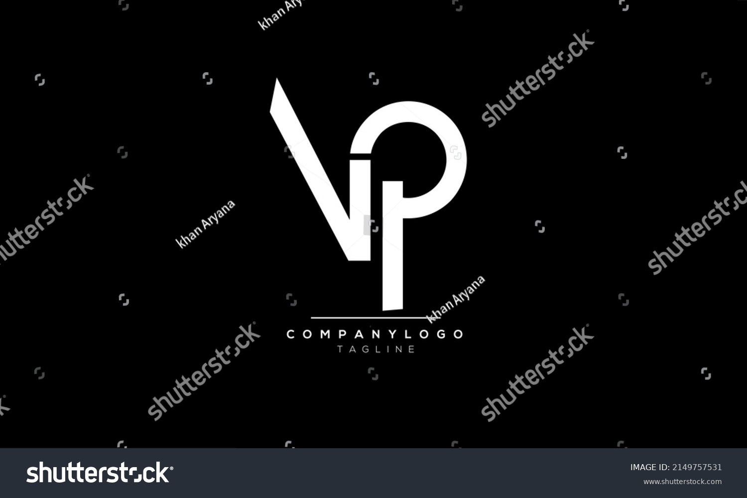 Alphabet Letters Initials Monogram Logo Vp Stock Vector (Royalty Free ...