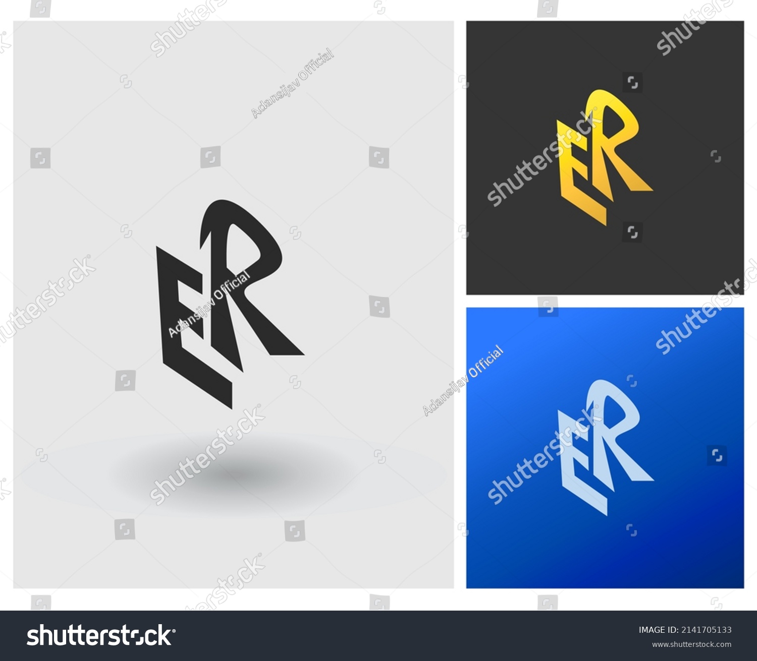 Alphabet Letters Monogram Icon Logo Er Stock Vector Royalty Free Shutterstock