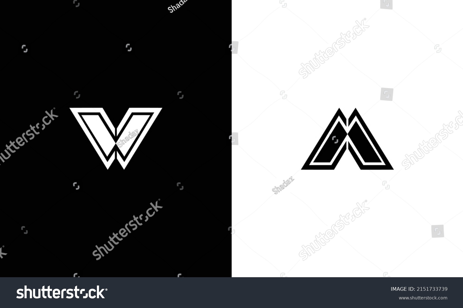 Alphabet Letters Monogram Icon Logo M Stock Vector (Royalty Free