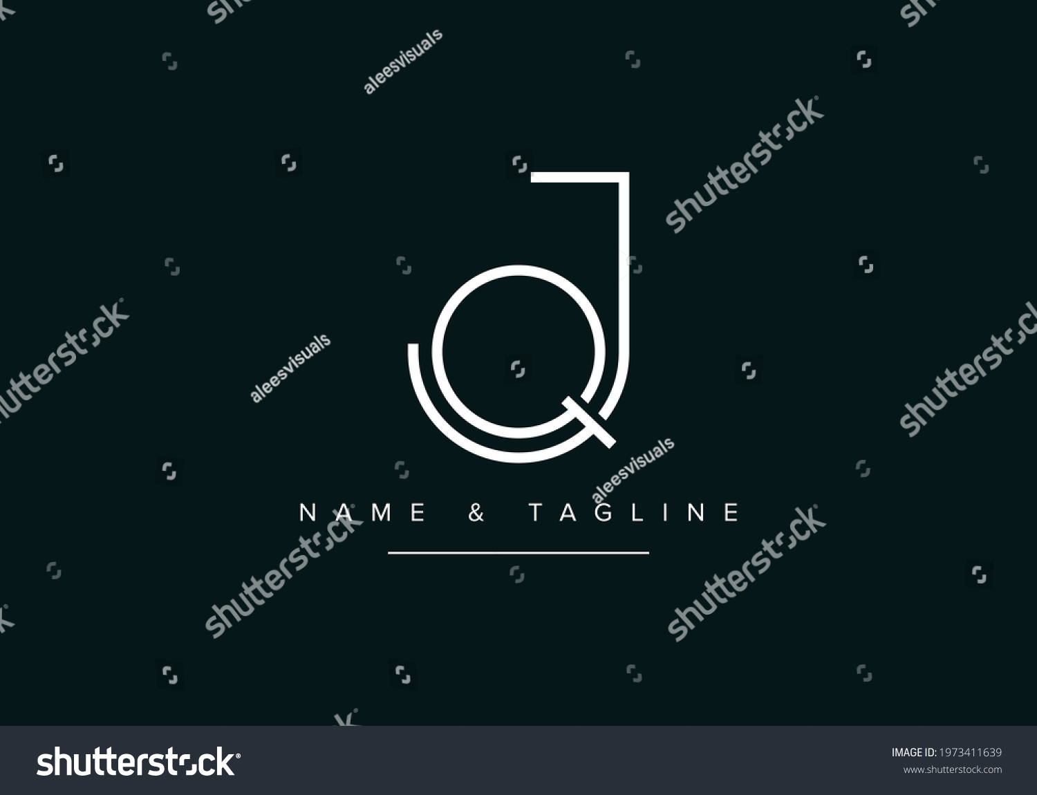 Alphabet Letters Monogram Logo Jq Qj Stock Vector (Royalty Free ...