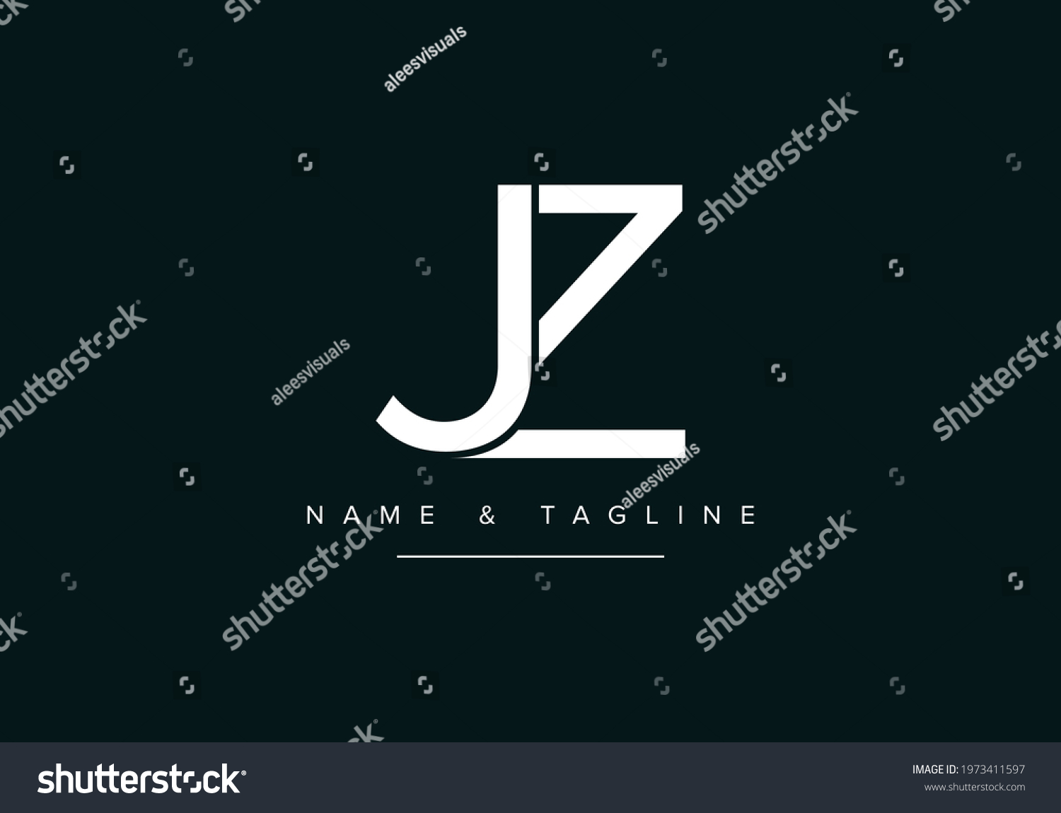 Alphabet Letters Monogram Logo Jz Zj Stock Vector Royalty Free 1973411597