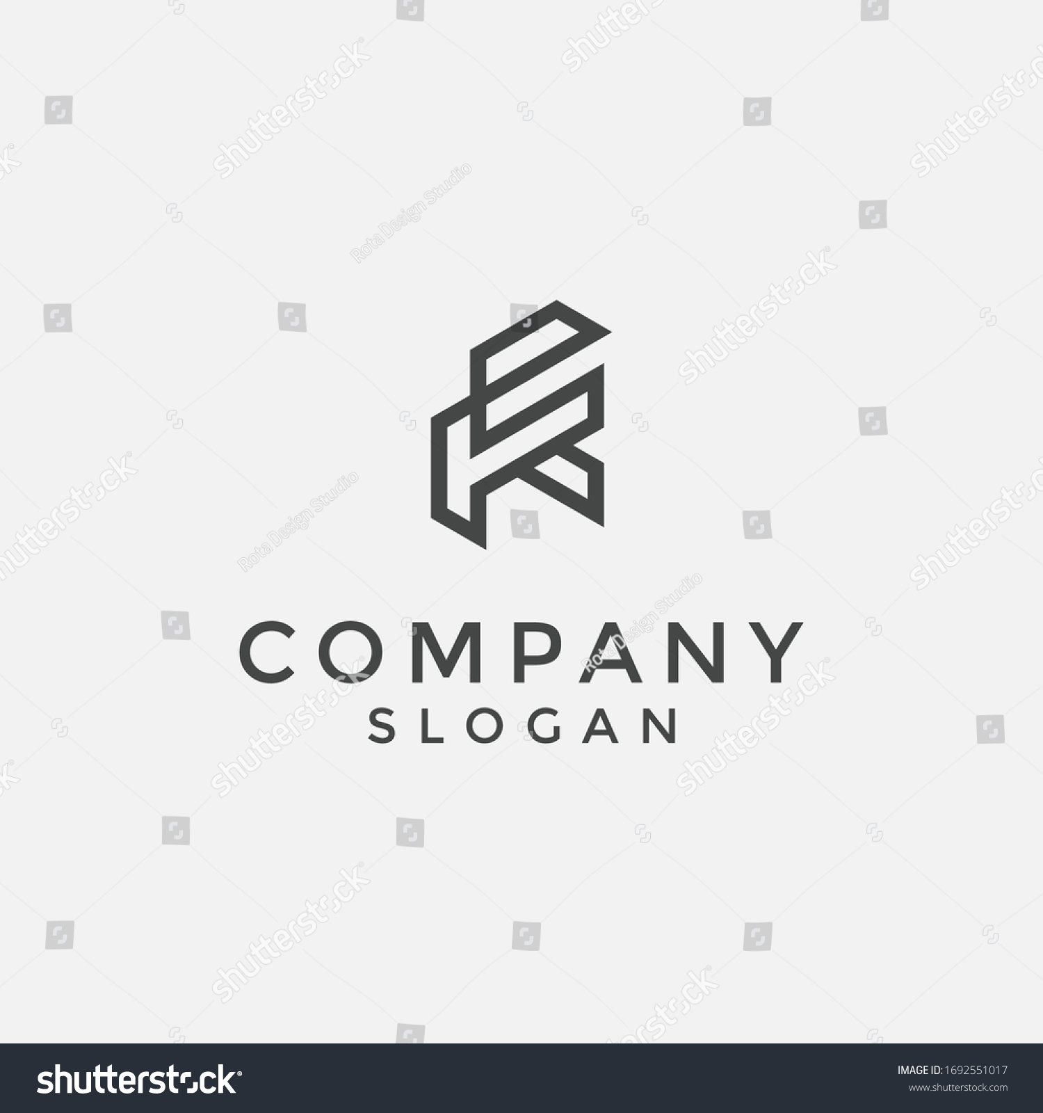 Alphabet Logo That Combines 2 Letters Stock Vector (Royalty Free ...