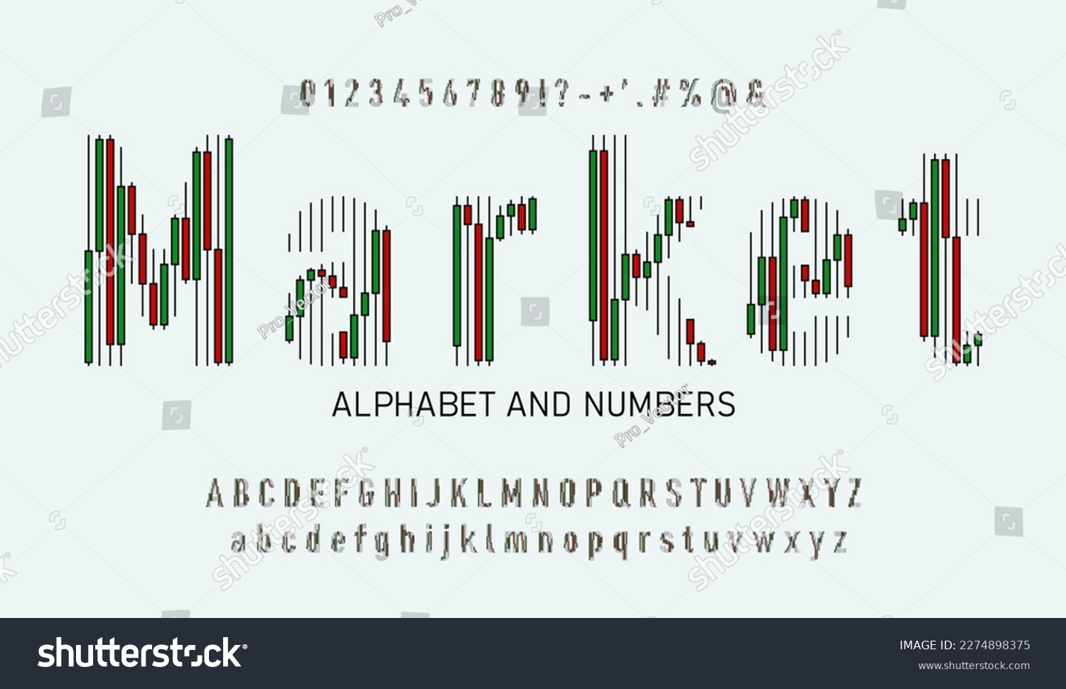 SVG of Alphabet made from Japanese candlestick. Financial graph or business investment market trade exchange analysis chart. business and trading font svg