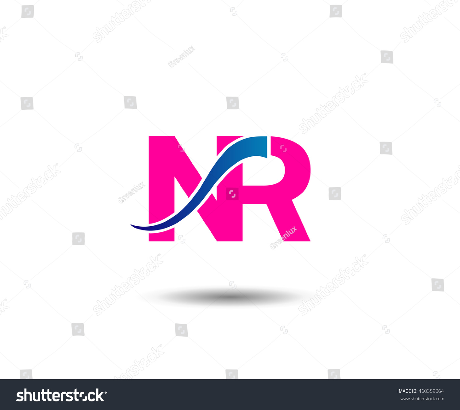 Alphabet N R Logo Design Vector Stock Vector Royalty Free 460359064