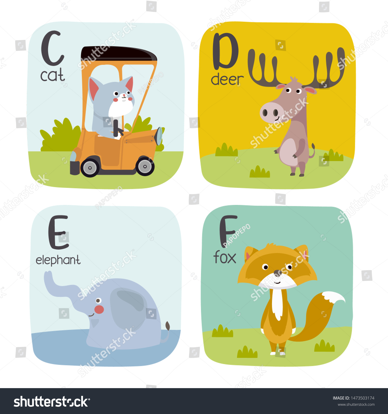 alphabet printable flashcards vector collection letter stock vector royalty free 1473503174 shutterstock