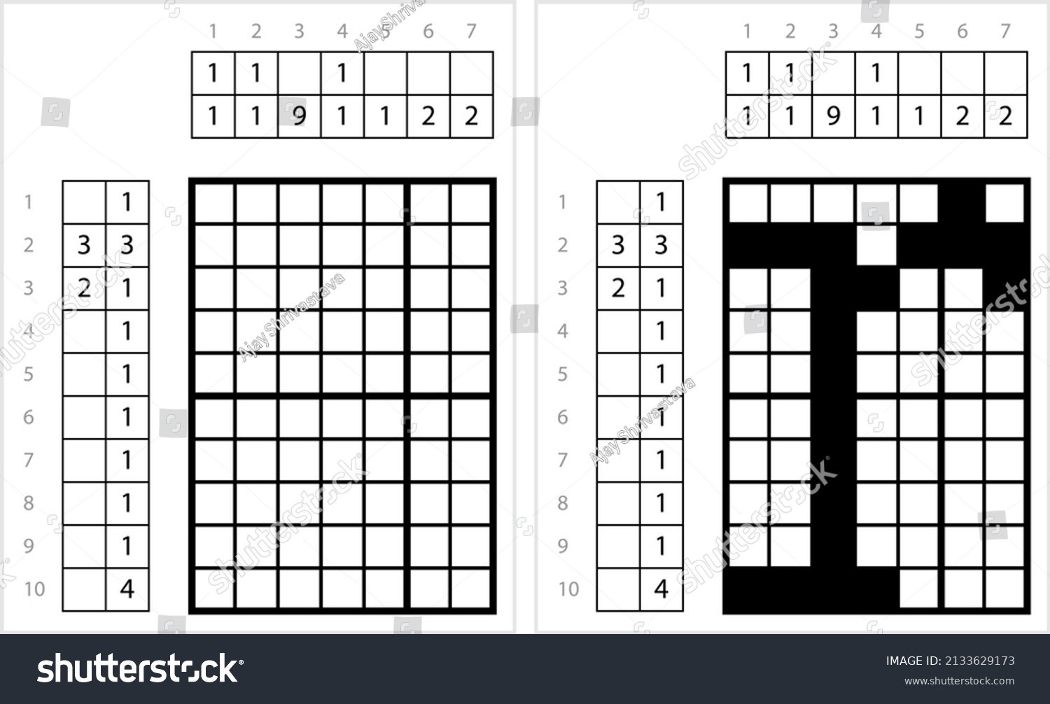 Alphabet R Lowercase Nonogram Pixel Art Vetor Stock Livre De Direitos