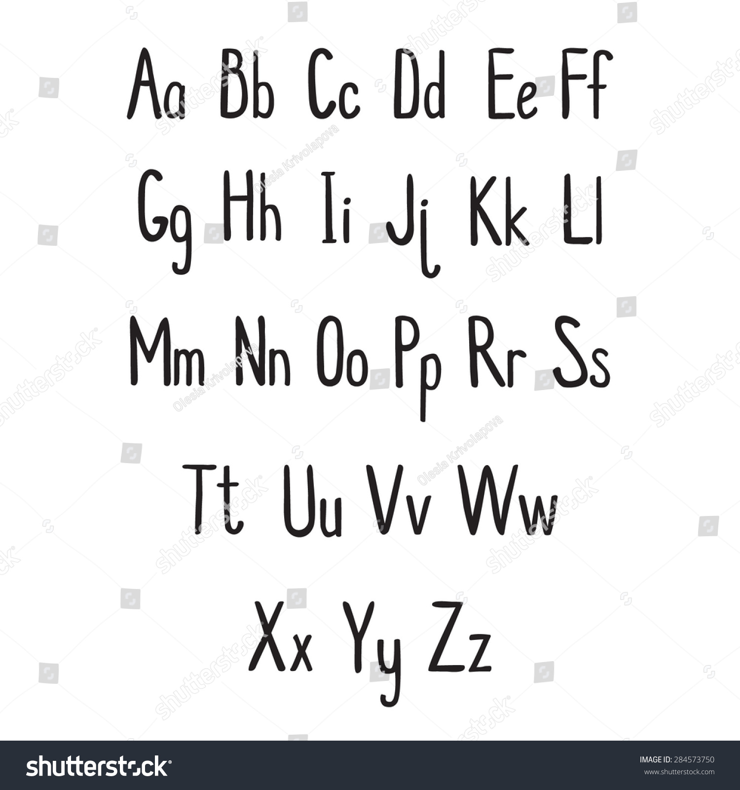 Alphabet Sketch Stock Vector (Royalty Free) 284573750 | Shutterstock