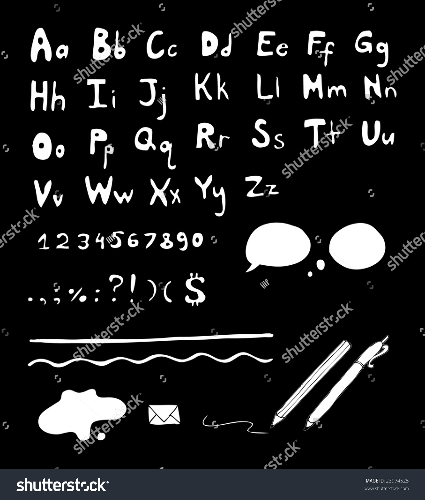 Alphabet Symbols Stock Vector (Royalty Free) 23974525