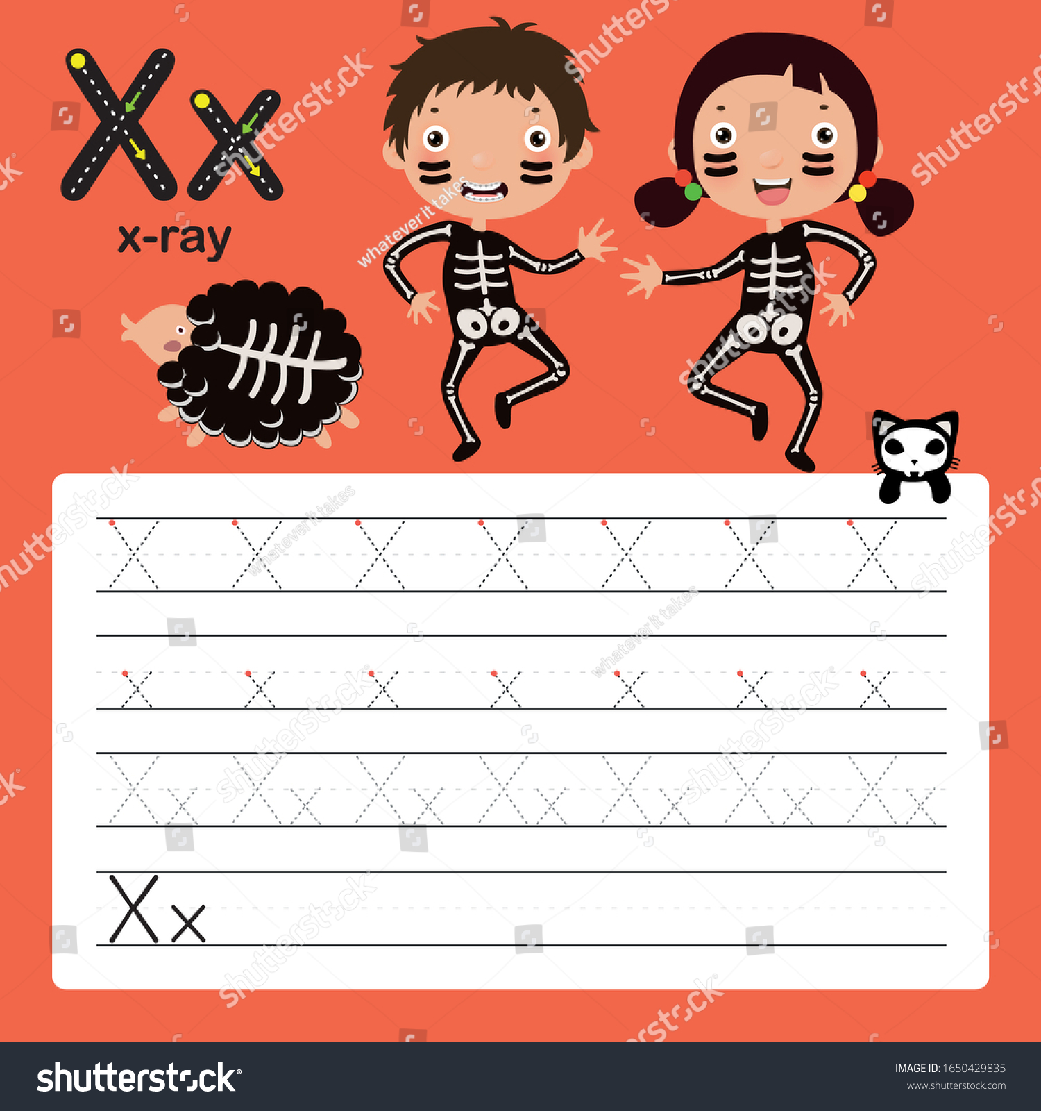 alphabet tracing worksheet preschool kindergarten improve stock vector royalty free 1650429835