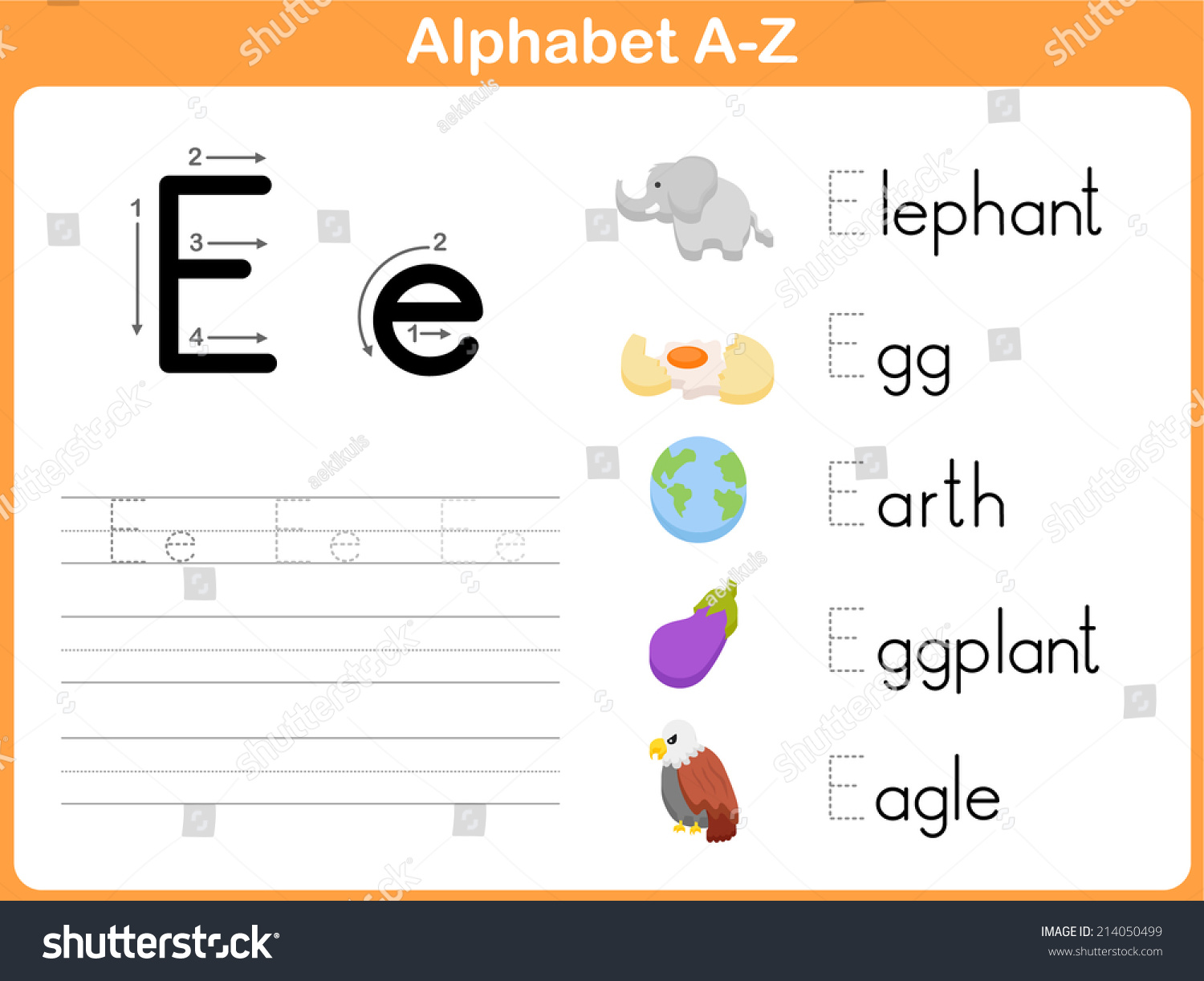 Alphabet Tracing Worksheet Writing Az Stock Vector 214050499  worksheets for teachers, printable worksheets, multiplication, free worksheets, and math worksheets Tracing Letters A Z Worksheet 1222 x 1500