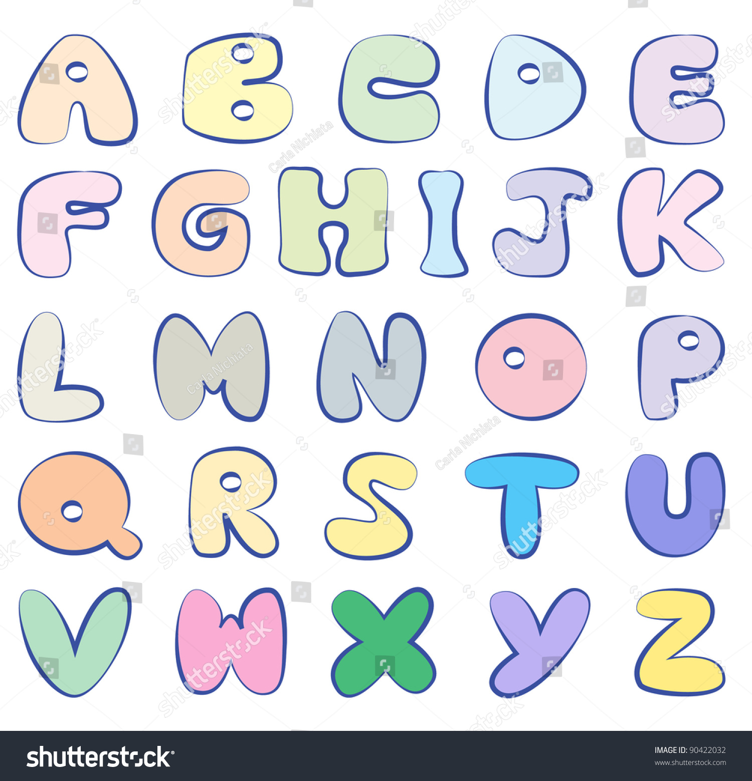 Alphabet Vector - 90422032 : Shutterstock