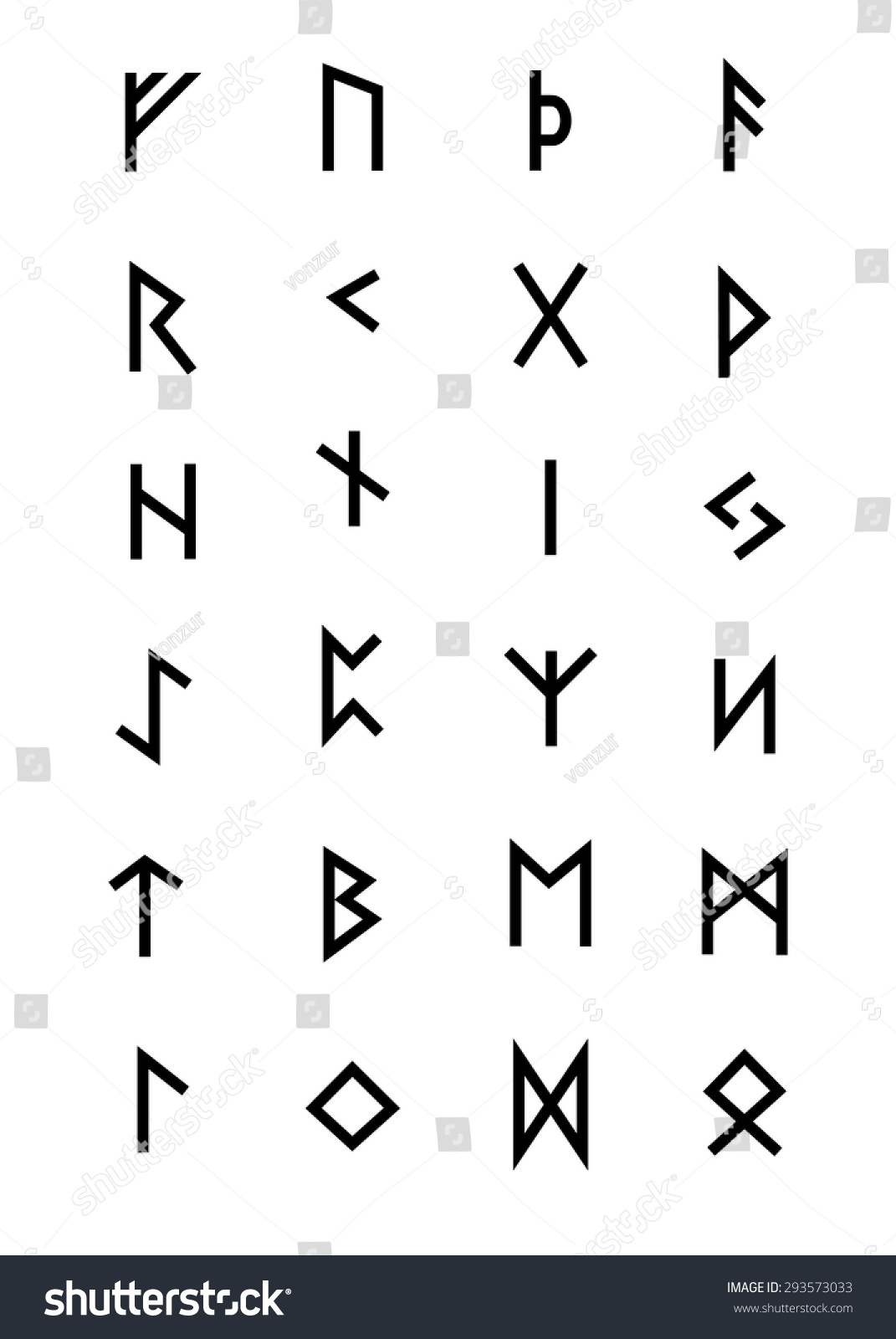 Ancient Norse Rune Alphabet