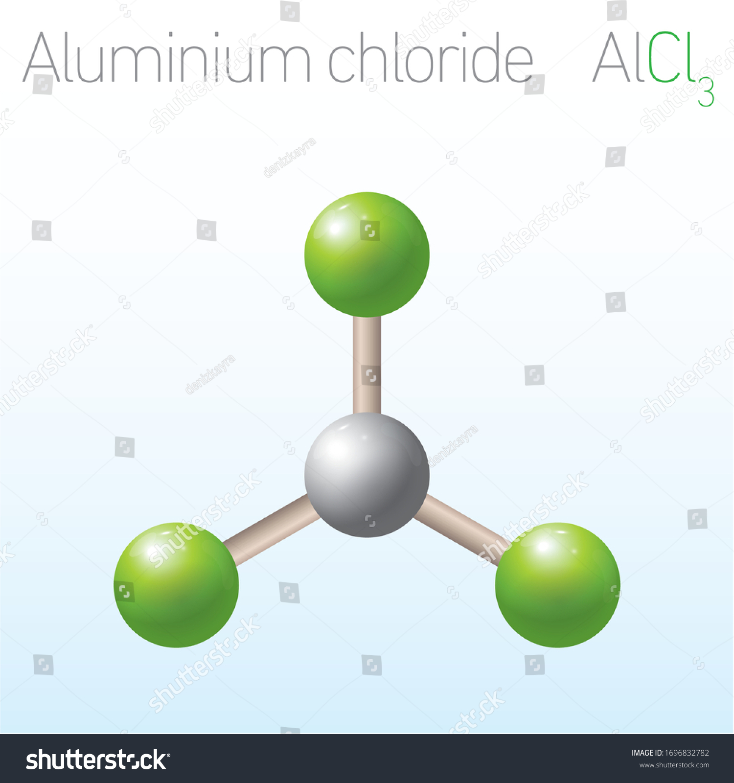 Aluminium Chloride Alcl3 Structural Chemical Formula Stock Vector Royalty Free 1696832782