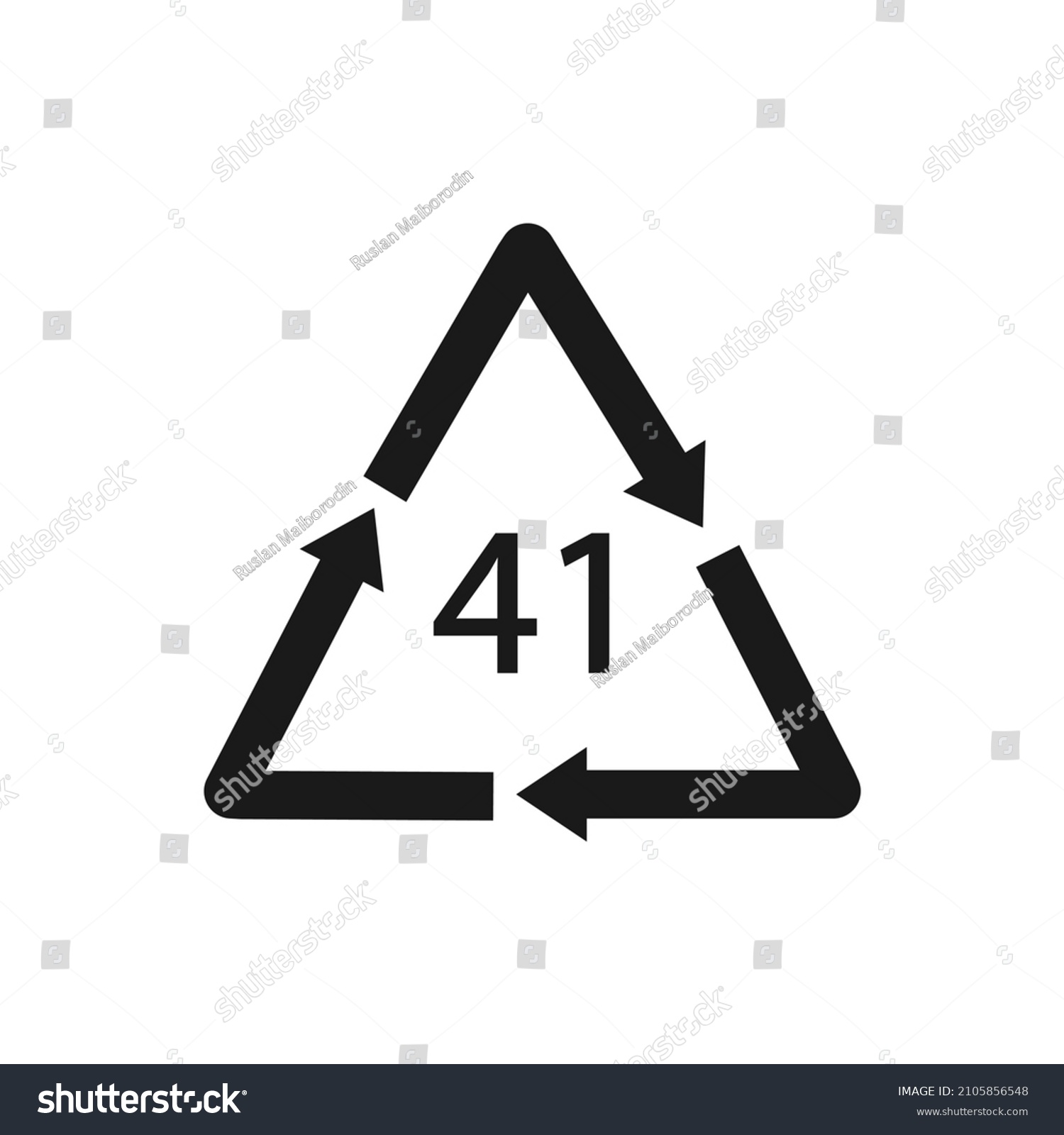 Aluminium Recycling Symbol Alu 41 Vector Stock Vector (Royalty Free ...