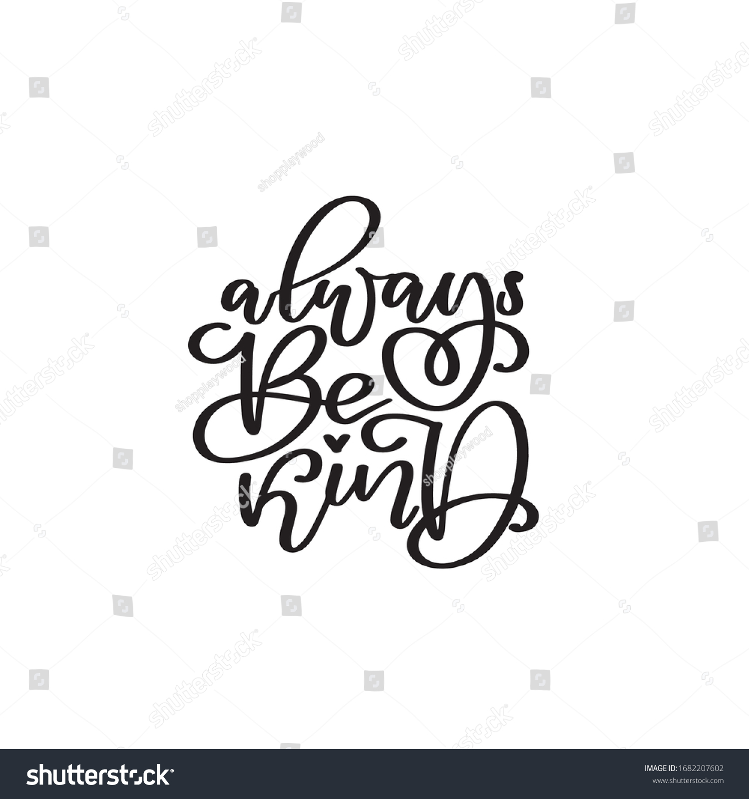 always-be-kind-kind-quote-typography-stock-vector-royalty-free