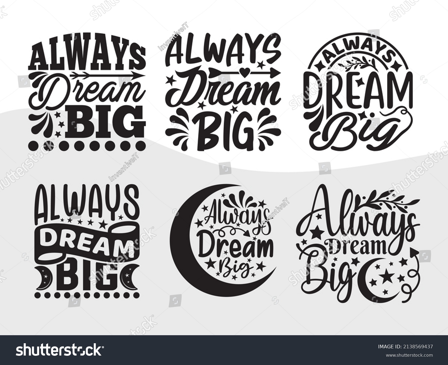 Always Dream Big Printable Vector Illustration Stock Vector (Royalty ...