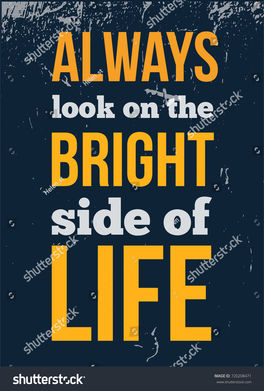 Always Look On Bright Side Life Stock Vector Royalty Free 720208471