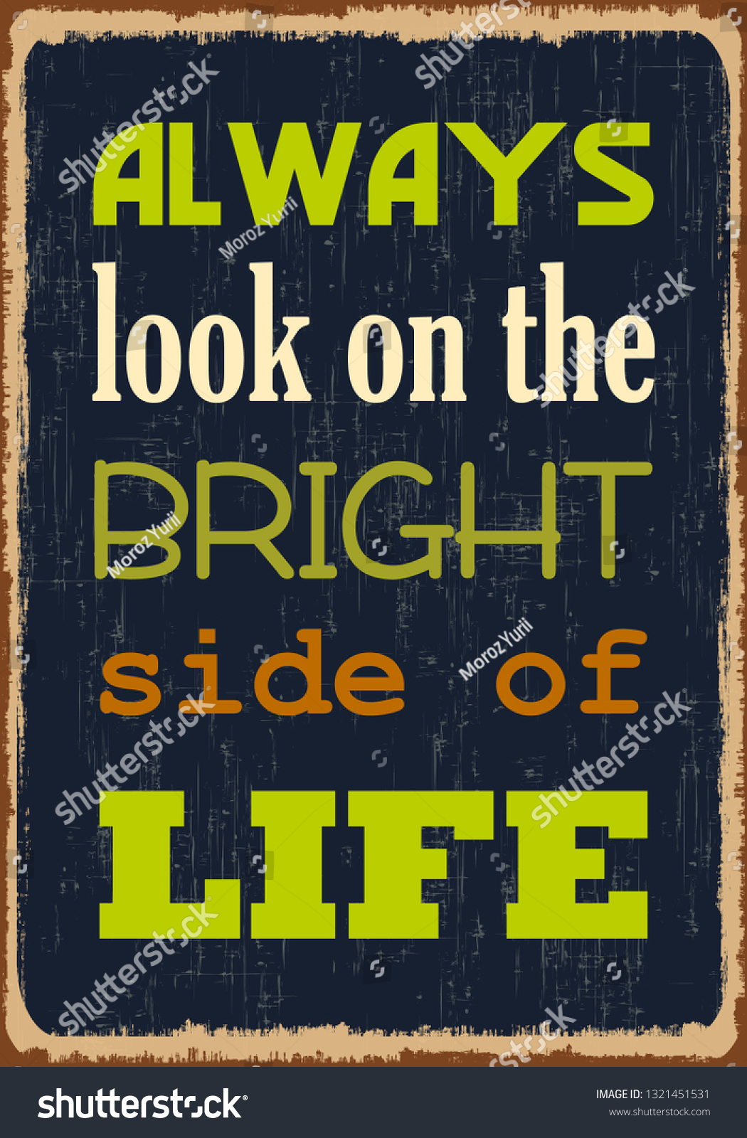 Always Look On Bright Side Life Stock Vector Royalty Free