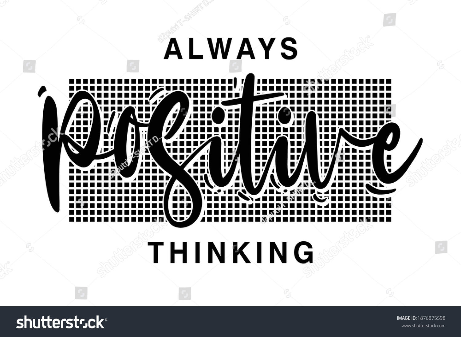 SVG of always positive thinking typography design for print t shirt and more  svg