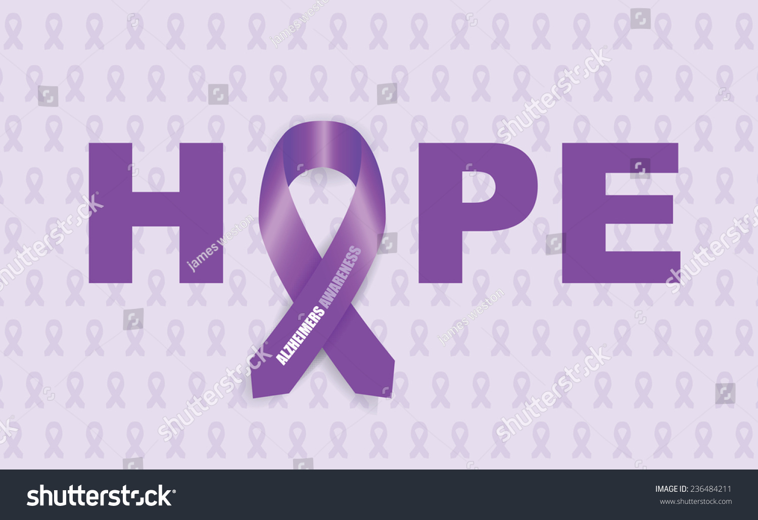 Alzheimers Ribbon Stock Vector 236484211 - Shutterstock