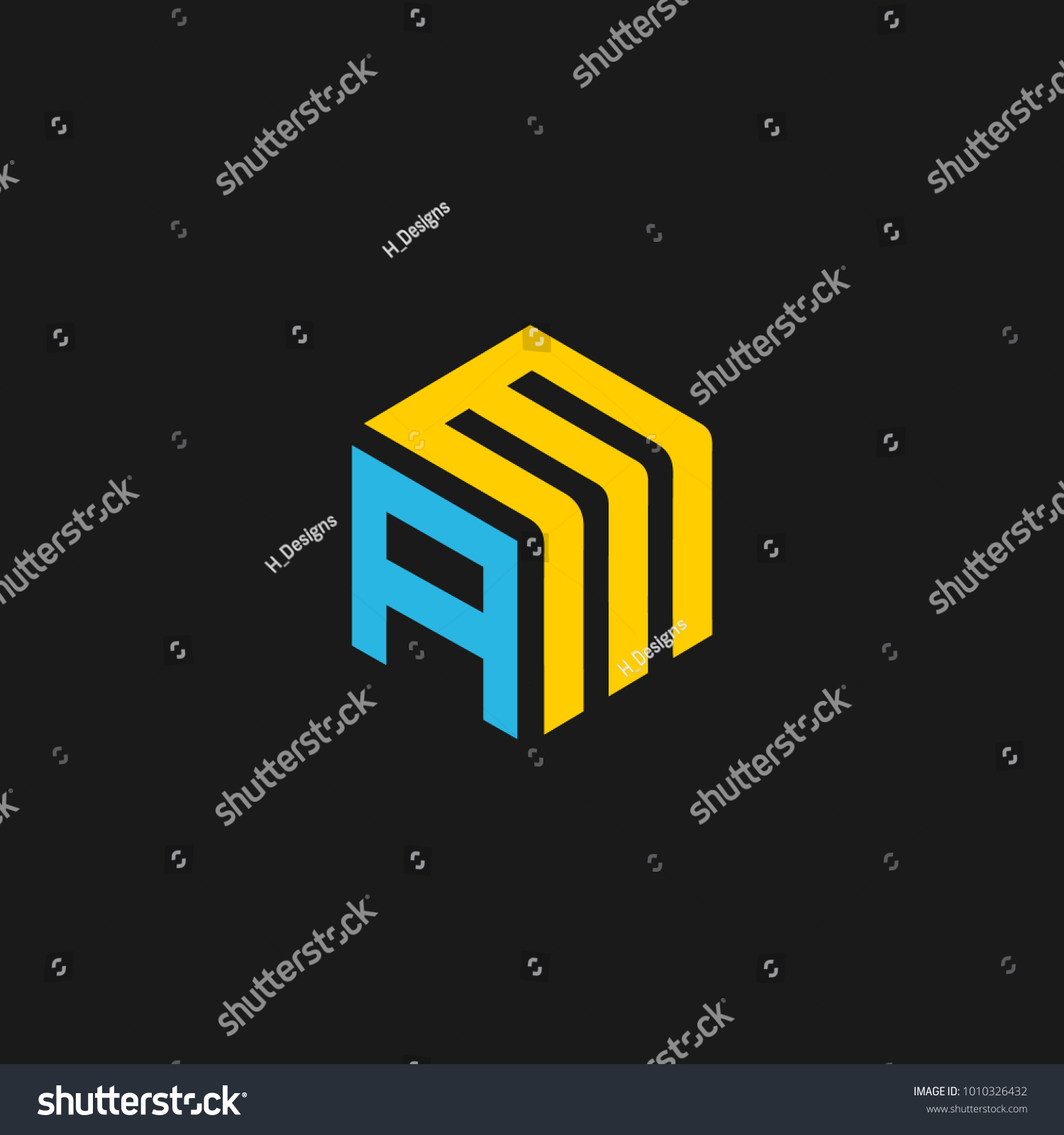 Logo de icono AM con letra: vector de stock (libre de regalías ...