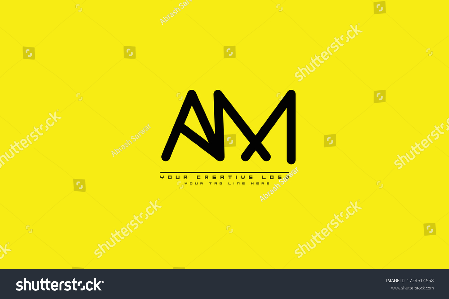 Ma Abstract Vector Logo Monogram Template 库存矢量图（免版税）1724514658 Shutterstock 6282