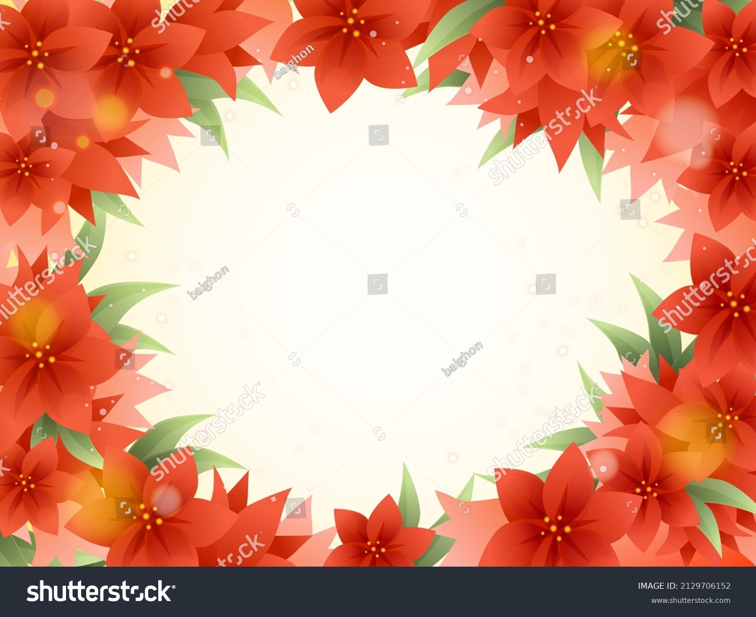 Amaryllis Frame Vector Art Illustration Stock Vector (Royalty Free ...