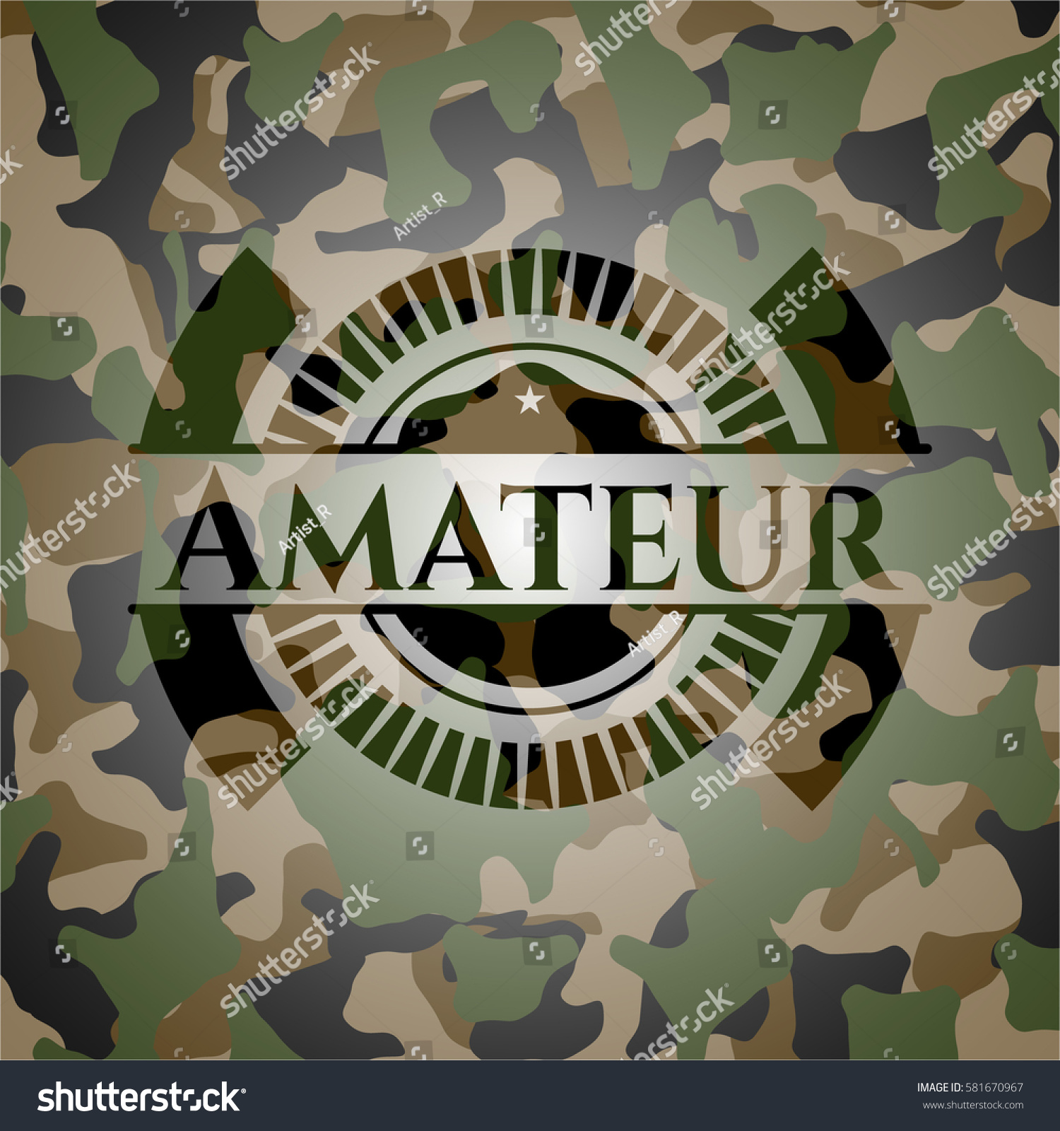 Amateur On Camouflaged Texture Stock Vector (Royalty Free) 581670967 ...