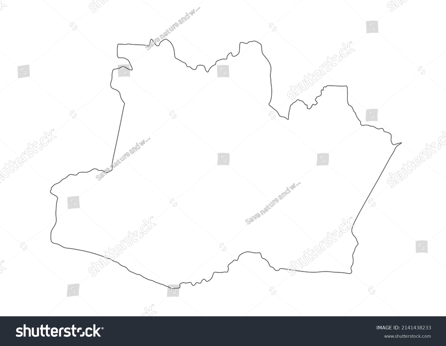 Amazonas Map Flag Line Contour Vector Stock Vector (Royalty Free ...