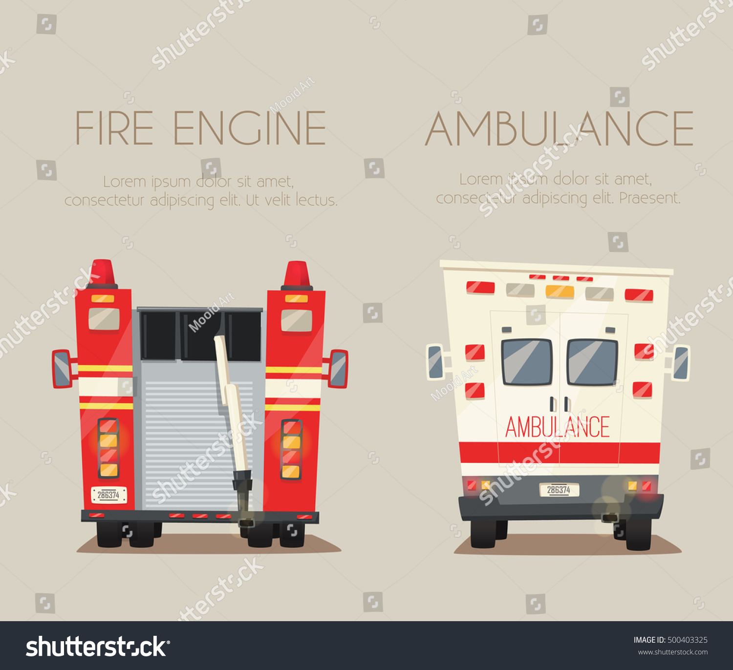 fire truck ambulance police car cartoon